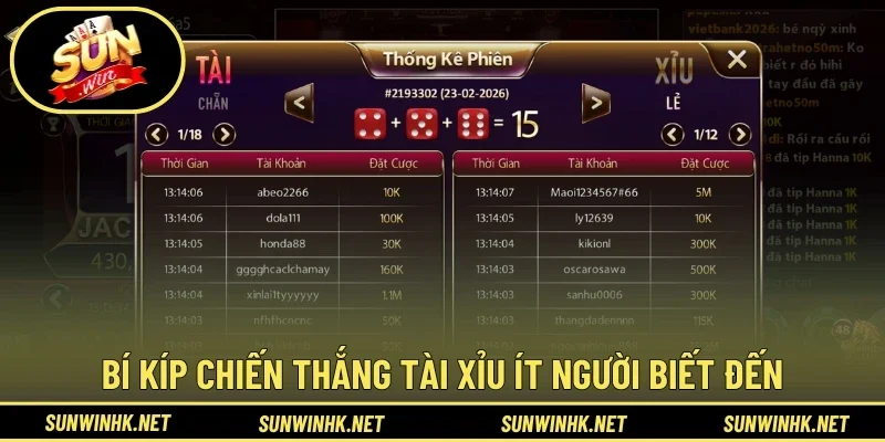 Kinh nghiệm kiếm thưởng lớn từ Tài Xỉu